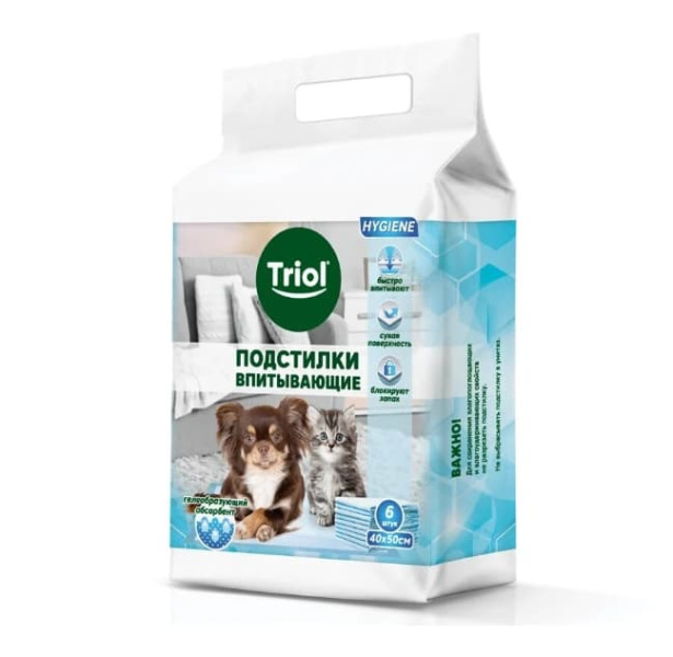 Подстилки для собак впитывающие TRIOL