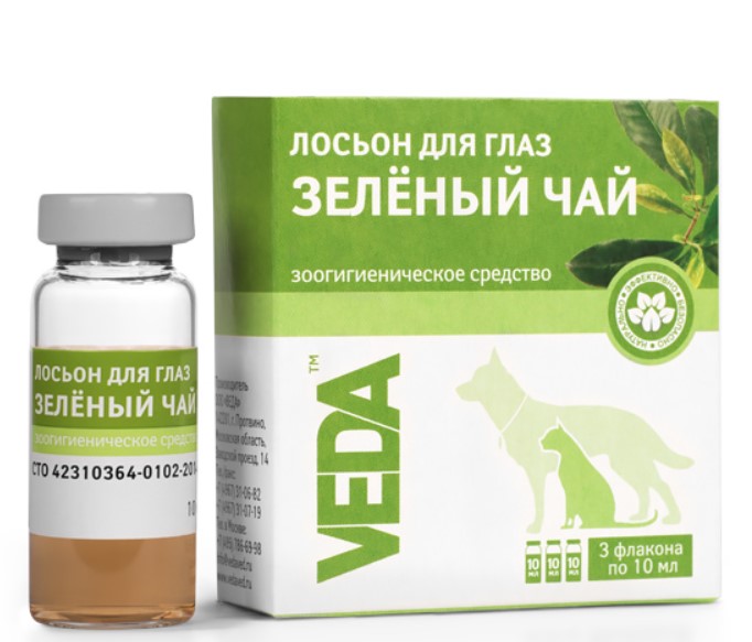 Веда Лосьон для глаз Зеленый Чай для кошек
