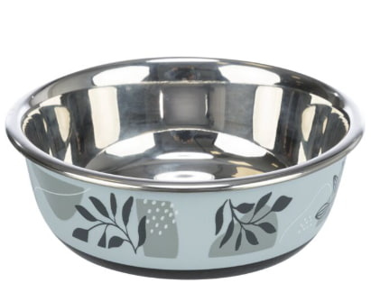 Миска металлическая для собак TRIXIE (серо-голубой)