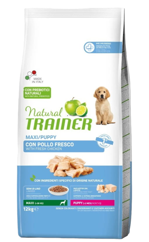 Сухой рацион для щенков крупных пород Trainer Natural Puppy Maxi (курица)