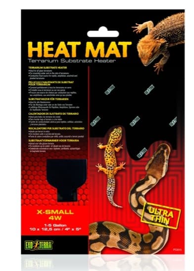 Коврик для рептилий с обогревом 4 Вт 10x12.5 см (PT2015)