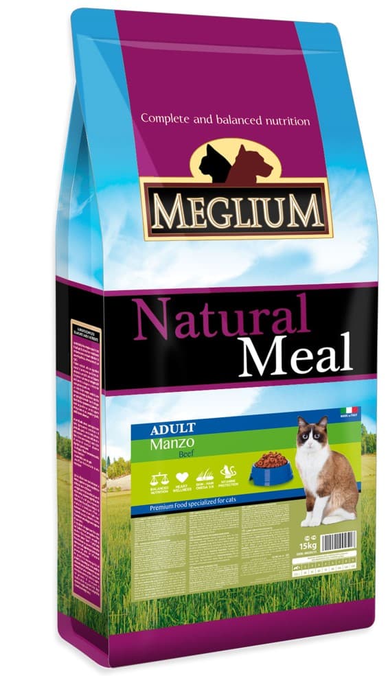 Пища для кота Сухой корм для кошек Meglium Adult Cat (говядина)