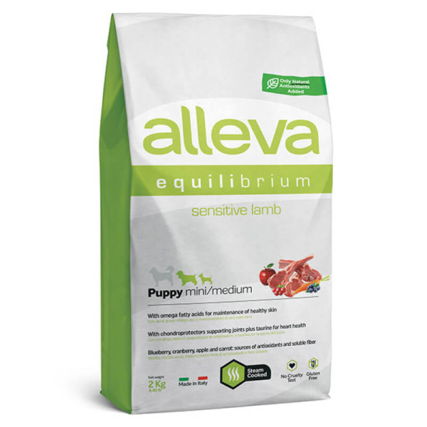 Пища для собак Alleva Equilibrium Puppy Mini/Medium Sensitive Lamb