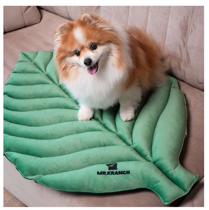 Лежанка Mr.Kranch для собак Листочек большая двусторонняя, размер 120х73х6см