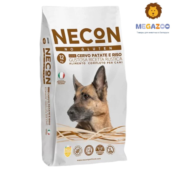 Питание для собак Necon Gustosa Adult (оленина, картофель и рис)