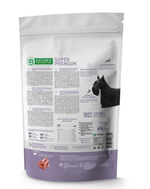 Питание для собак мелких пород Сухой корм для собак Nature's Protection MINI ADULT LAMB (ягненок)