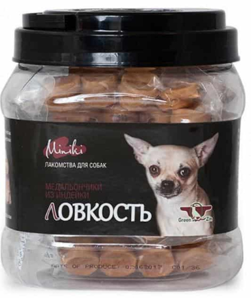 Сушеные медальоны из индейки Green Qzin "МИНИКИ ЛОВКОСТЬ" 360 г (733010)