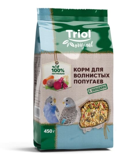 Корм для волнистых попугаев с овощами Triol 450 г (50111011)