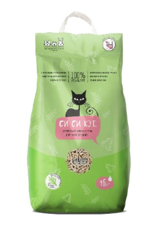 Наполнитель древесный для кошачьего туалета "СиСиКэт" 