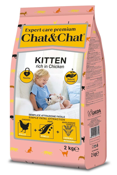 Еда для котят Сухой корм для котят Chat&Chat Expert Kitten (курица)