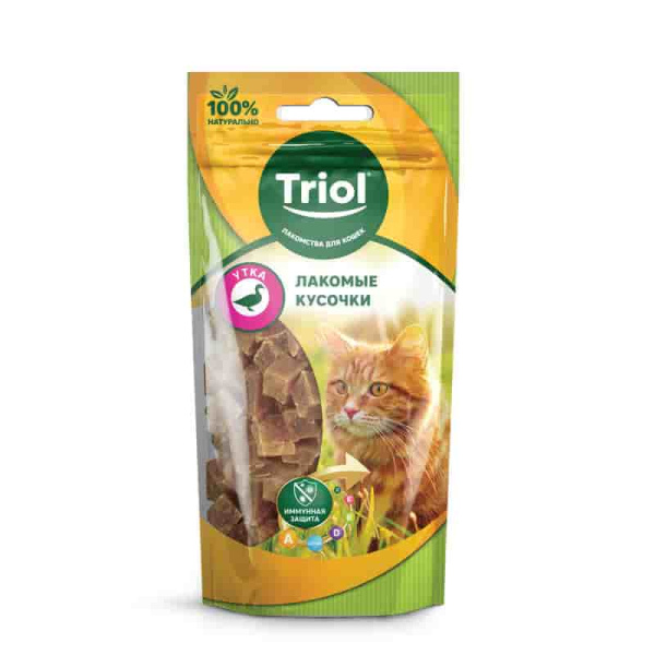 Лакомые кусочки из утки для кошек TRIOL 40 гр (20171016)