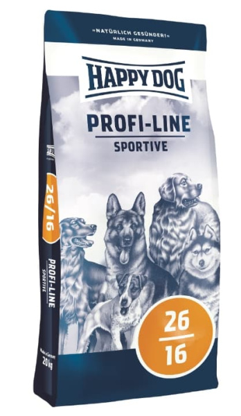Каталог Сухой корм для собак HAPPY DOG Profi-Line Sportive 26/16 20 кг (02576) для собак
