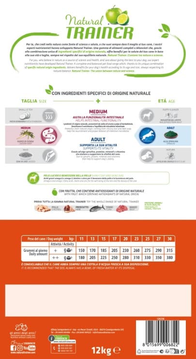 Еда для собак средних пород Trainer Natural Adult Medium (ветчина)