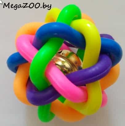 Игрушка для собак "Мяч с колокольчиком" резина