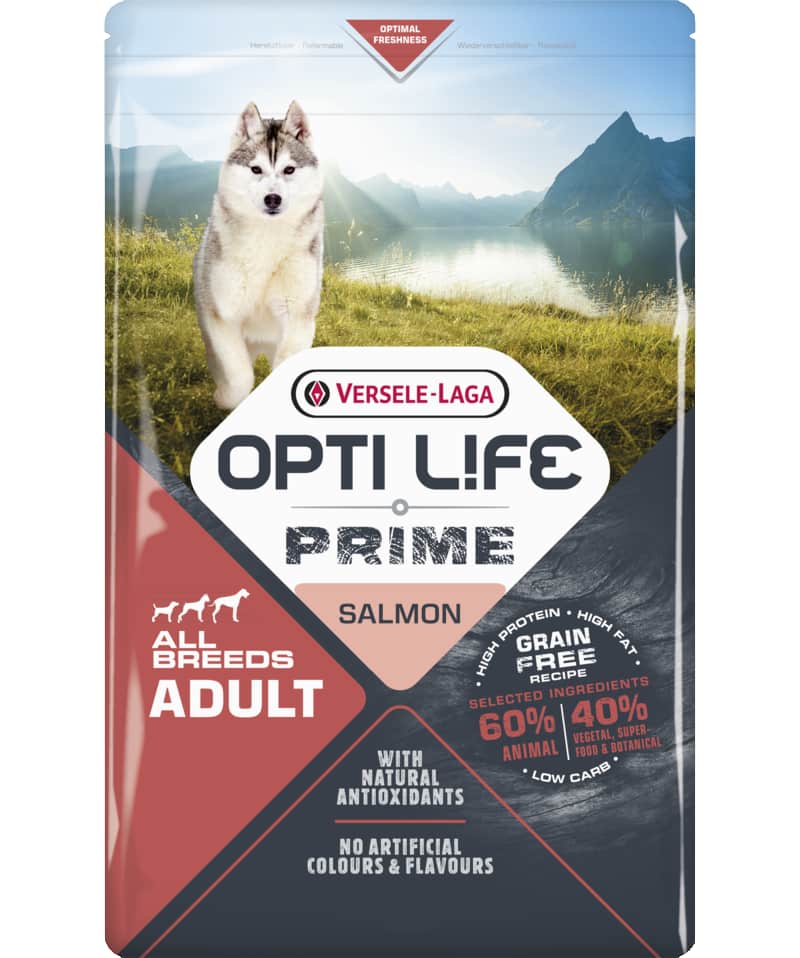 Каталог Сухой корм для собак Opti Life PRIME Sensitive (лосось) для собак