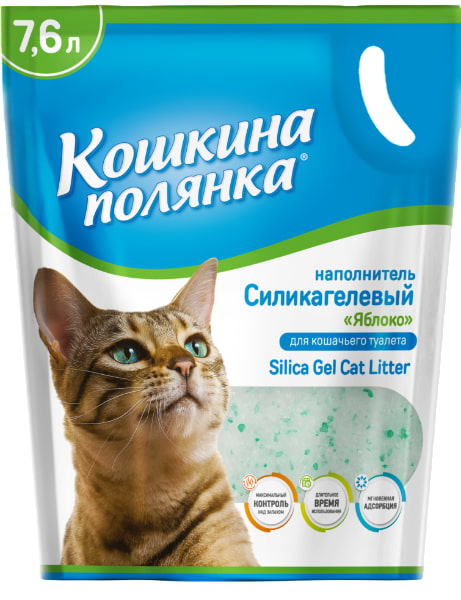 Кошкина Полянка Наполнитель силикагелевый (яблоко)