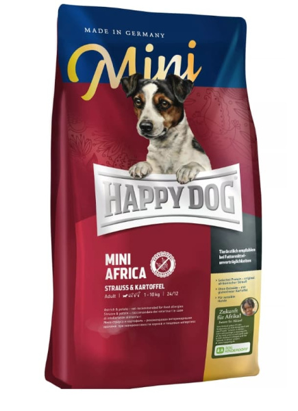 Корм для собак  Сухой корм для собак HAPPY DOG Africa (страус)