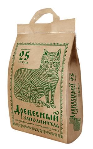 Древесный наполнитель No Name 25 л для лотка