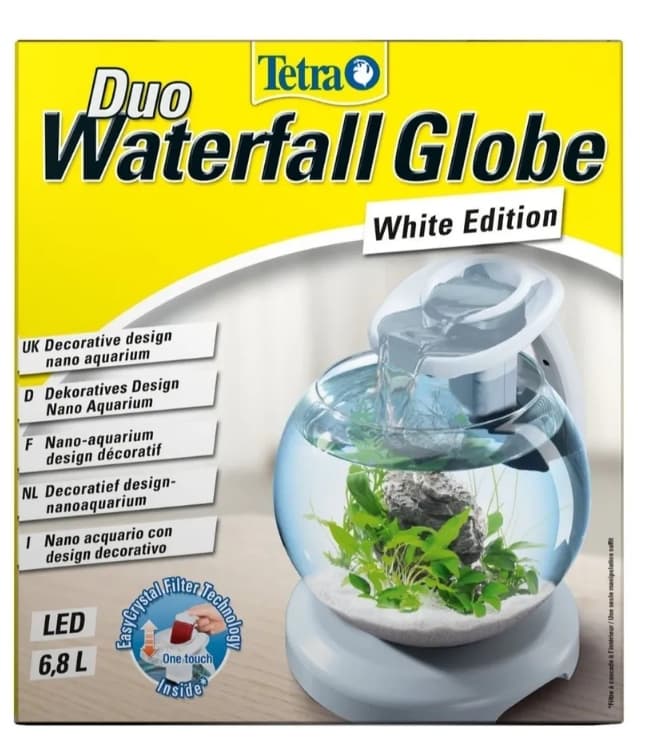 Интерьерный аквариум Tetra Duo Waterf Globe LED bk 6,8L 2 MK (белый)