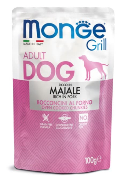Влажный корм для собак Monge Grill Adult Dog (свинина)