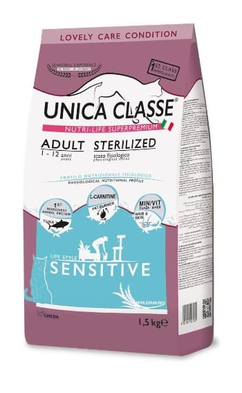 Сухой корм для кошек Unica Classe Adult Sterilized Sensitive (Тунец)