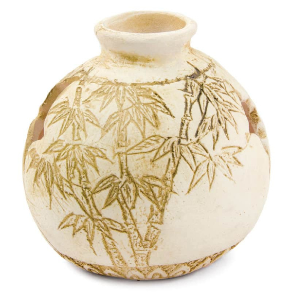 Грот для аквариума "Ваза Бамбук", песочная, 90*90*98 мм (74004159)