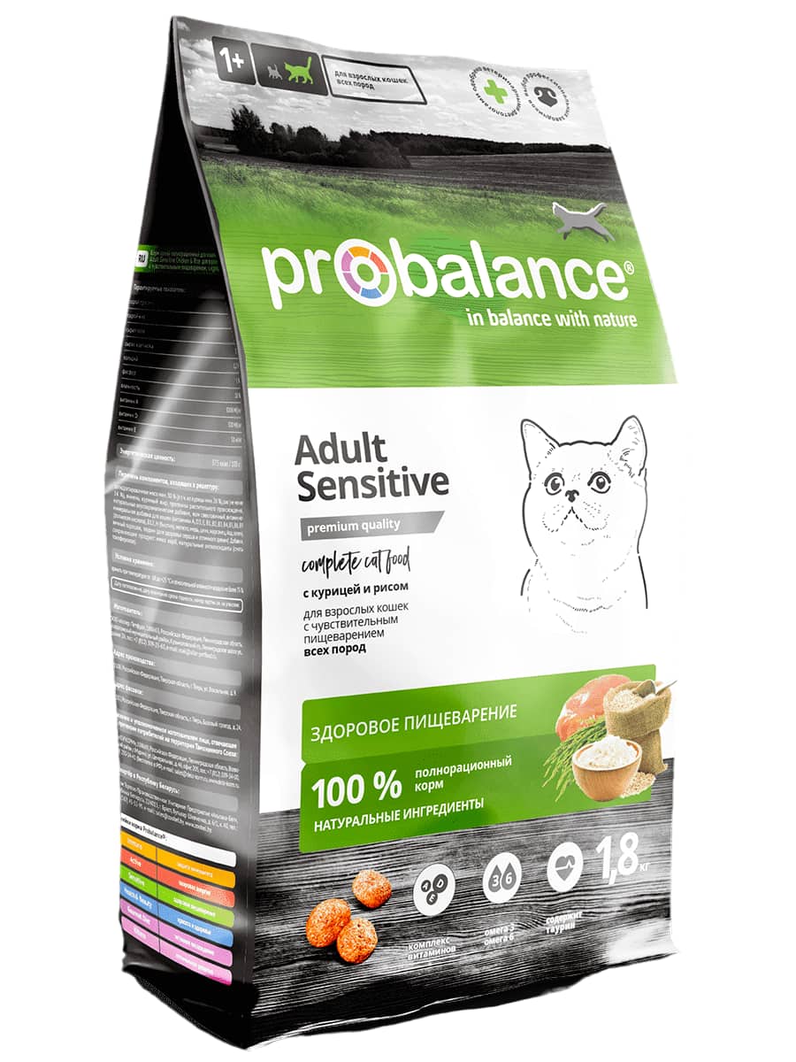 Сухой рацион для кошек ProBalance Cat Sensitive (курица, рис)
