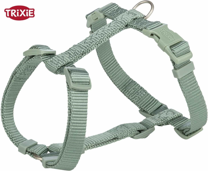 Шлея для собак TRIXIE Premium H-harness (серо-зеленый)