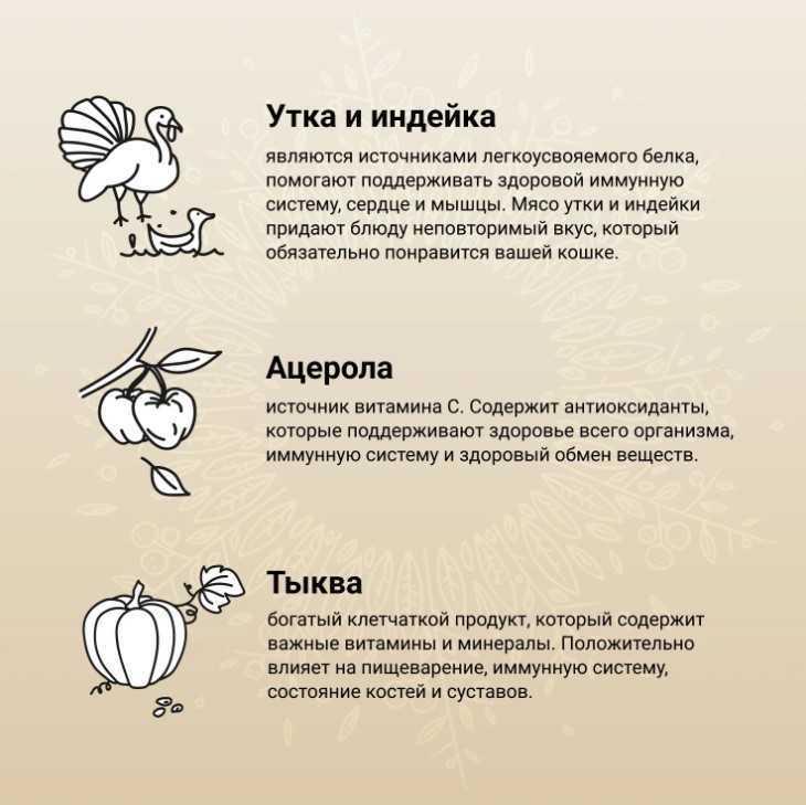 Еда для стерилизованных кошек CRAFTIA HARMONA Cat Adult Sterilised (утка, индейка)