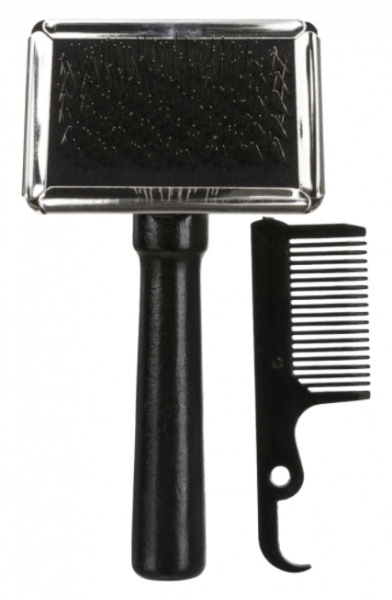 Мягкая щетка-пуходерка + гребешок "TRIXIE" (2353)