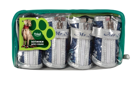 Ботинки для собак синие Triol