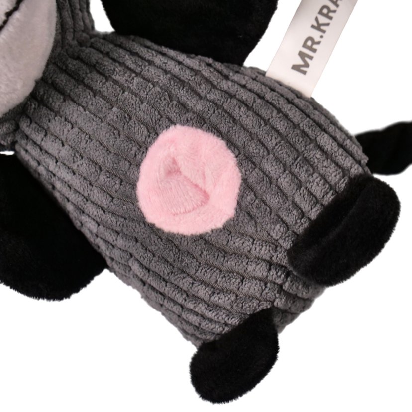 Игрушка Mr.Kranch для собак Ослик плюшевая с канатиками, пищалкой и карманом под лакомство 21 см