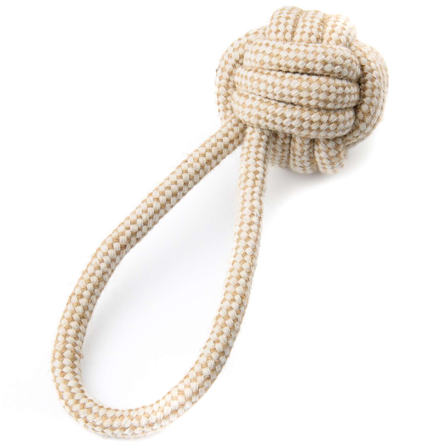 Mr.Kranch Игрушка для собак Мяч из каната, на кольцевом шнуре 23*8 см