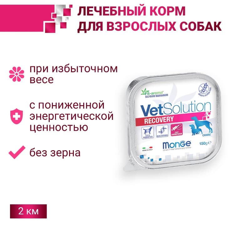 Лечебное питание для собак Monge VetSolution Recovery Dog