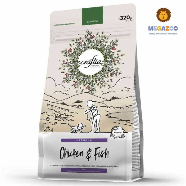 Рацион для котят CRAFTIA HARMONA Kitten (курица, рыба)