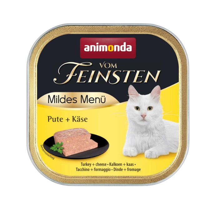 Питание для кота Влажный корм для кошек Animonda Vom Feinsten Mildes Menu (индейка, сыр) 100 гр 