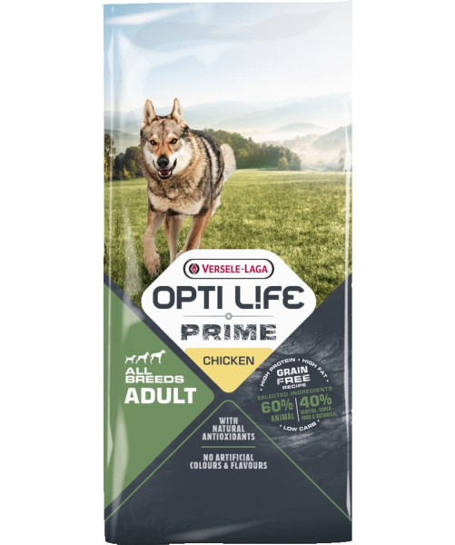 Каталог Сухой корм для собак Opti Life PRIME (курица) для собак