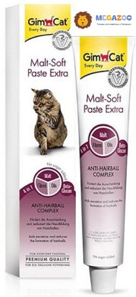 Еда для кошек с эффектом выведения шерсти GIMCAT Malt-Soft-Extra Professional