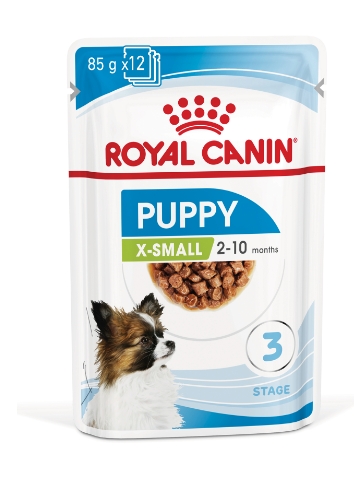 Влажный корм для щенков мелких пород Royal Canin X-Small Puppy (соус)
