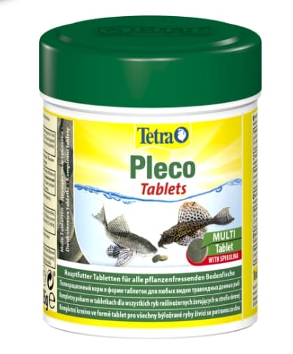 корм в виде таблетки для травоядных донных рыб TetraPlecoTablets