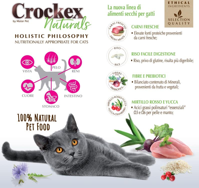 Сухой корм для кошек Crockex Natural Adult Cat Neutered (курица, рис)