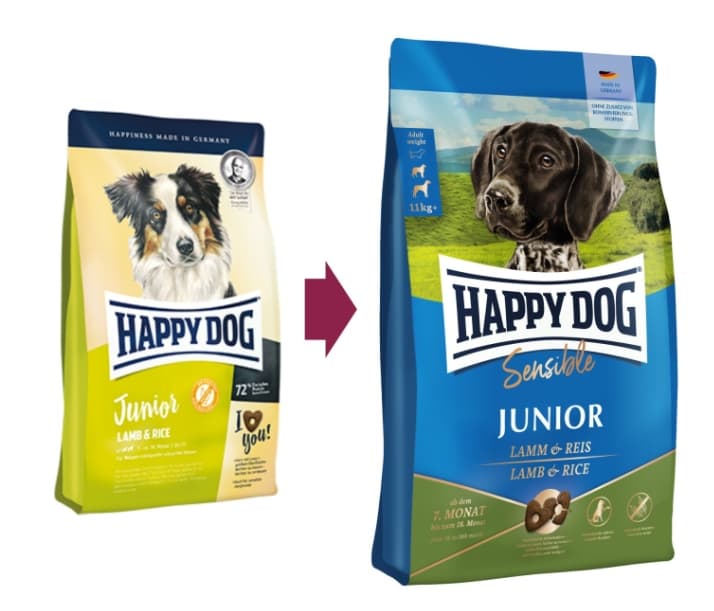 Каталог Сухой корм для щенков HAPPY DOG Junior Lamb & Rice для собак