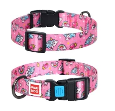 Ошейник с рисунком "Единороги" WAUDOG Nylon