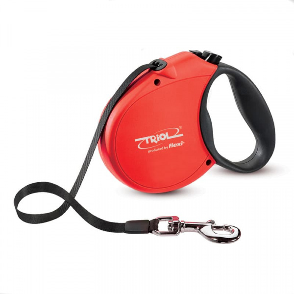 Поводок-рулетка Triol Standard Soft красный (лента)