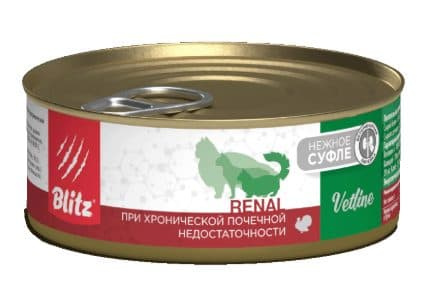 Консервы для кошек BLITZ Vetline Renal Cat (индейка)