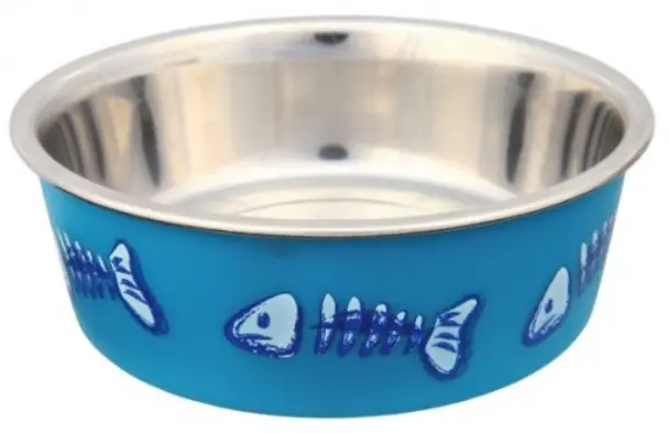 Миска металлическая для кошек 0.25 л/диам.12 см (25270)