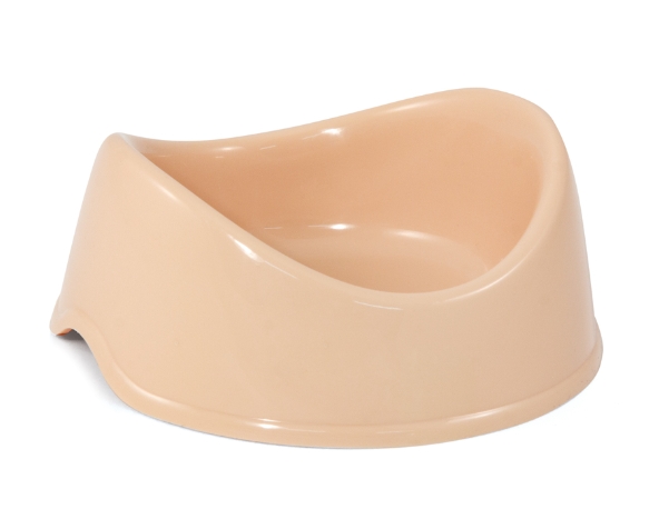 Миска пластиковая "Бисквит" бежевая