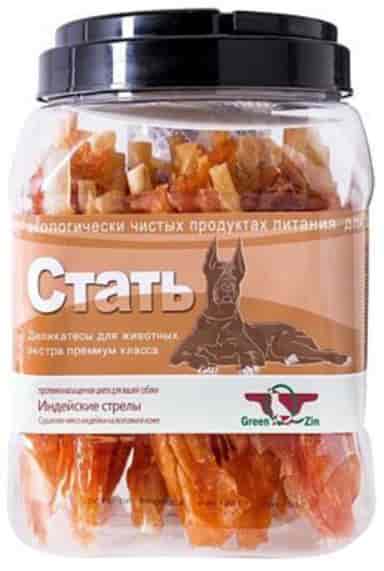 Сушеное мясо индейки на воловьей коже Green Qzin "СТАТЬ" 750 г (787822)