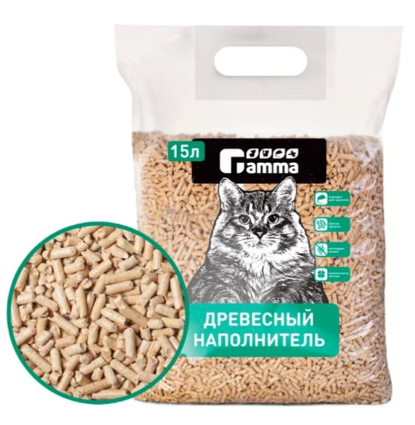 Древесный наполнитель Gamma 15 л