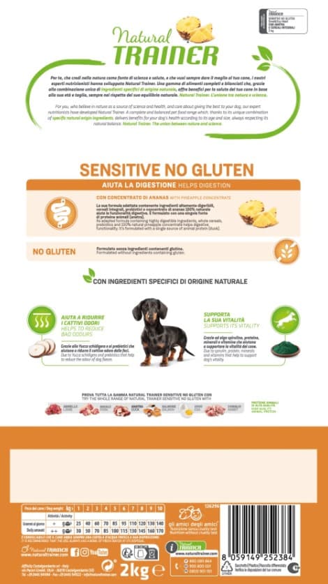 Питание для собак мелких пород с чувствительным пищеварением Trainer Natural Sensitive No Gluten Small&Toy Adult (утка)